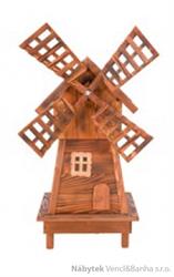 zahradní dekorace dřevěná, větrný mlýn pacyg MO134