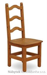 dřevěná rustikální stylová jídelní židle z masivního dřeva borovice Mexicana SIL04 euromeb
