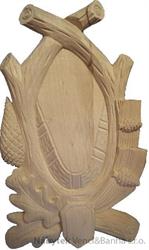 dřevěná dekorace, podložka pod trofej, dřevořezba 6 kryn