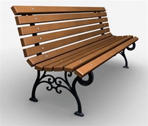dřevěná zahradní lavice s opěradlem PRAGA trim