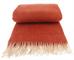 Jednobarevná vlněná deka terakota 155x205 Kacz