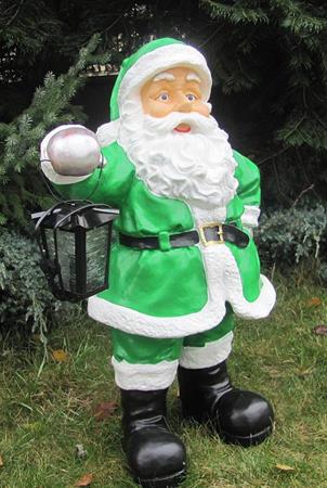 zahradní dekorace z polyesteru Santa Claus zelený Z58 welt