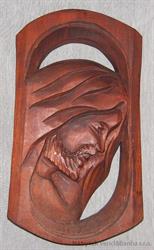 dřevěná dekorace, dřevořezba Ježíš