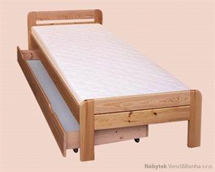 dřevěná jednolůžková postel z masivního dřeva drewfilip 4 R