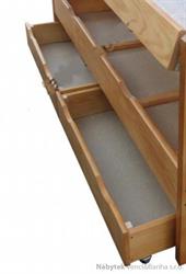 dřevěný úložný prostor, 2x šuple pod postel 80x200 cm chalup