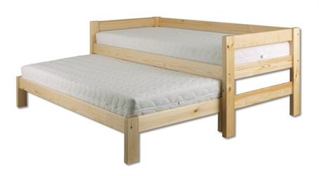 rozkládací dřevěná dvojlůžková postel LK134 pacyg