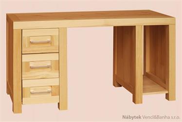 moderní dřevěný psací stolek PC z masivního dřeva borovice Del Sol drewfilip 5