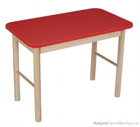 dřevěný dětský stolek z masivního dřeva metdre barevný