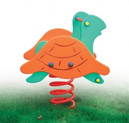 dřevěná zahradní dětská pružinová houpačka želva