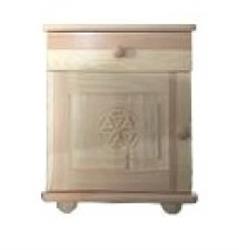 Rustikální dřevěný nční stolek z masivu borovice Horal jandre