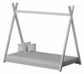 dětská dřevěná jednolůžková postel - TIPI 200X90 wrob bílá