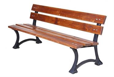 dřevěná zahradní lavice s opěradlem NICEA 01 trim