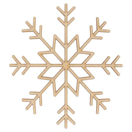 Dřevěná vánoční ozdoba dekorace Sněhová Vločka galanteriadrew