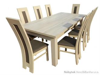 jídelní sety pro 8 osob z masivního dřeva 1x stůl Klasic, 8x židle Nikola jezior