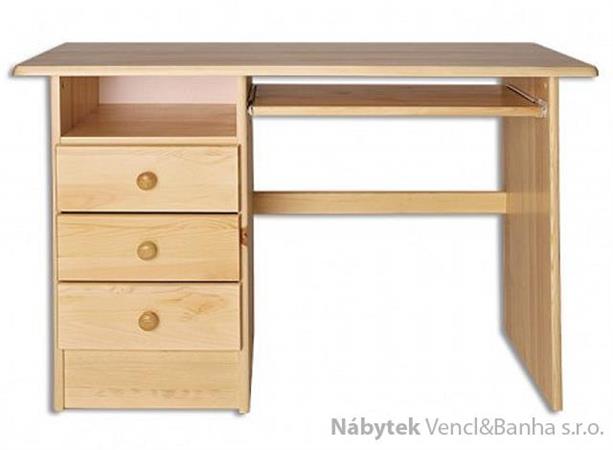dřevěný psací stůl, PC stolek z masivního dřeva BR103 pacyg