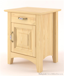 dřevěný noční stolek z masivního dřeva borovice Castello CAS-S-40 drewm 