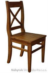 dřevěná rustikální stylová jídelní židle z masivního dřeva borovice Mexicana D25 euromeb