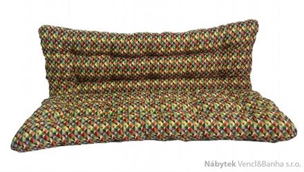 polstr na houpačku 140 cm hnědo barevná mozaika, polstry na zahradní nábytek lkv