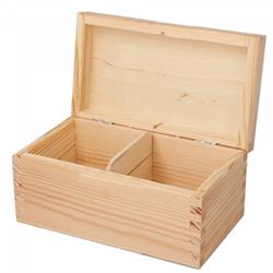 Dřevěná krabička na čaj 2 přihrádky H2 galanteriadrew