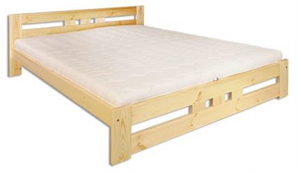 dřevěná dvojlůžková postel z masivního dřeva borovice LK117 pacyg