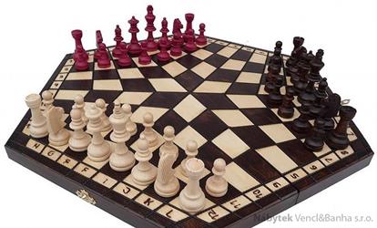 dřevěné šachy trojka střední 163 mad
